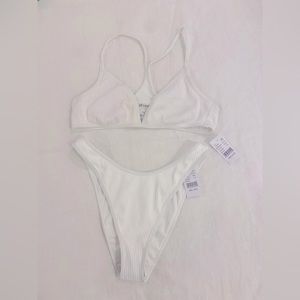 LA Hearts White Bikini Bathing Suit